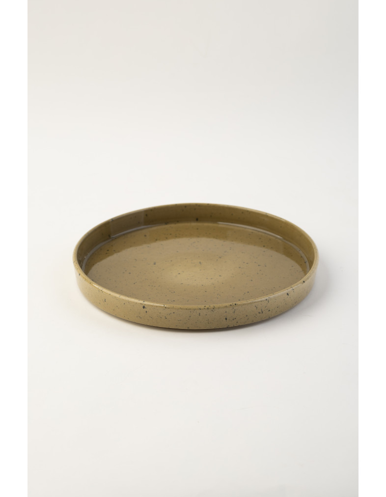 Тарілка з бортом  Ideal Ceramic, 23см кольору хакі