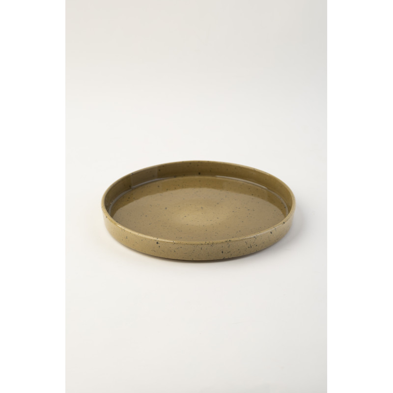 Тарілка з бортом  Ideal Ceramic, 23см кольору хакі