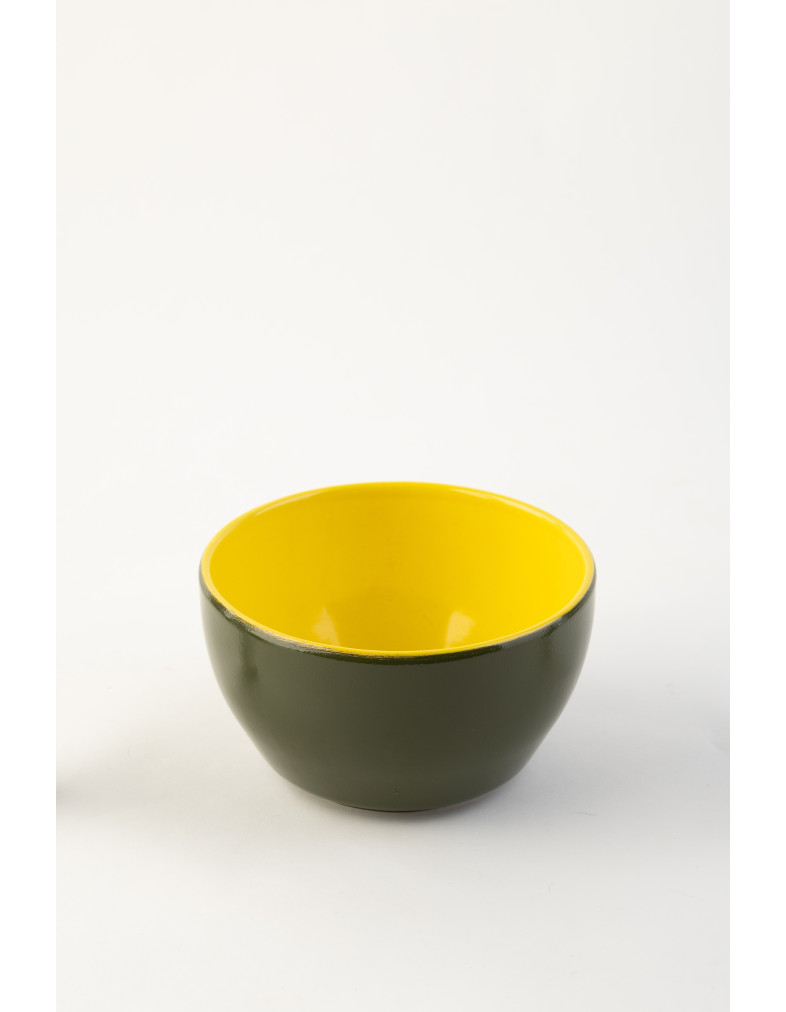 Піала Ideal Ceramic, чорна з жовтим 