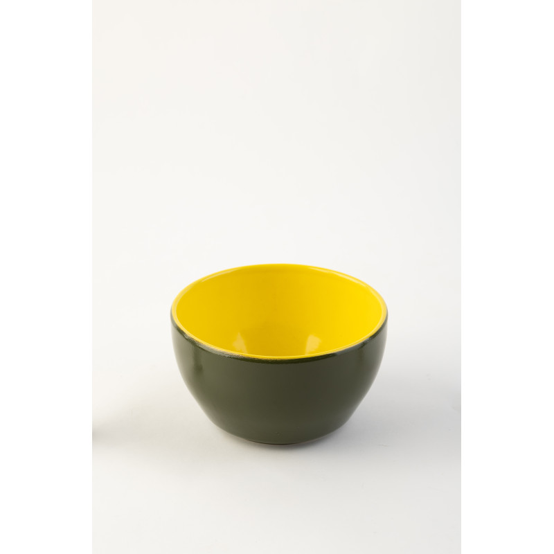 Піала Ideal Ceramic, чорна з жовтим 