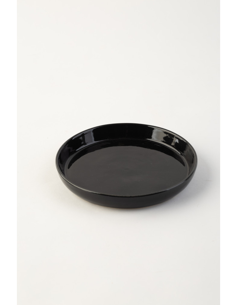 Тарілка з бортом  Ideal Ceramic , 23 см чорна 