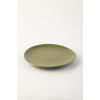 Тарілка Ideal Ceramic з бортом 21 см олива з чорним вкрапленням	