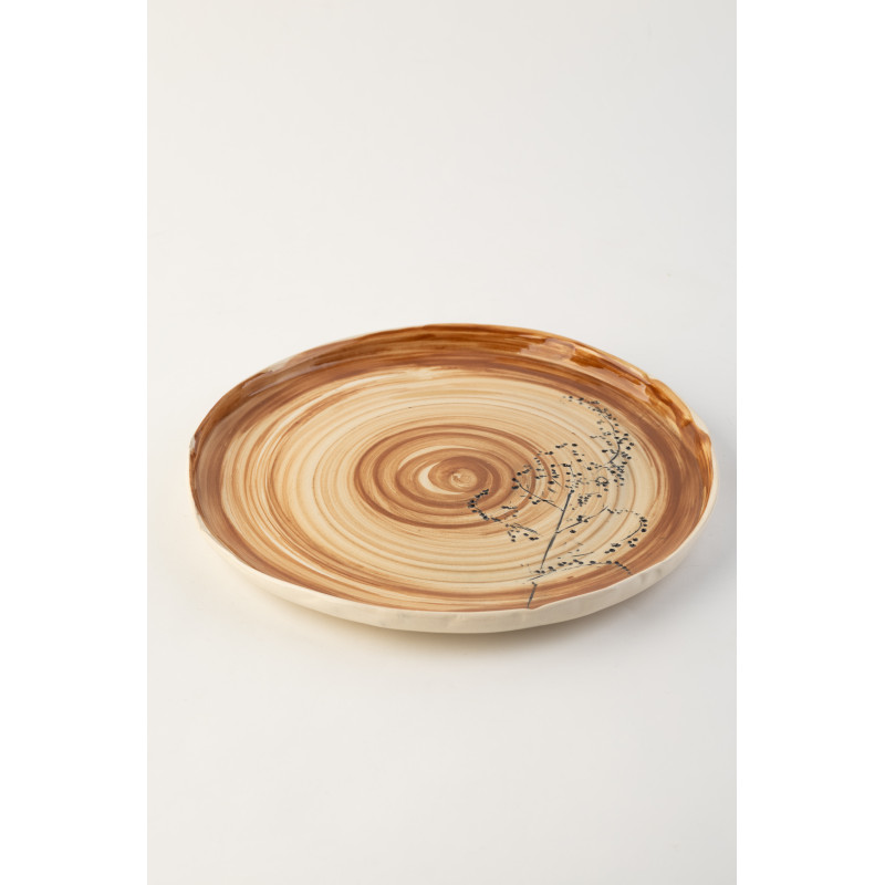 Тарілка Ideal Ceramic, з відбитком квітки