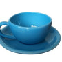 Чашка з блюдцем Ideal Ceramic 250мл, блакитний