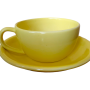 Чашка з блюдцем Ideal Ceramic 250мл, жовтий
