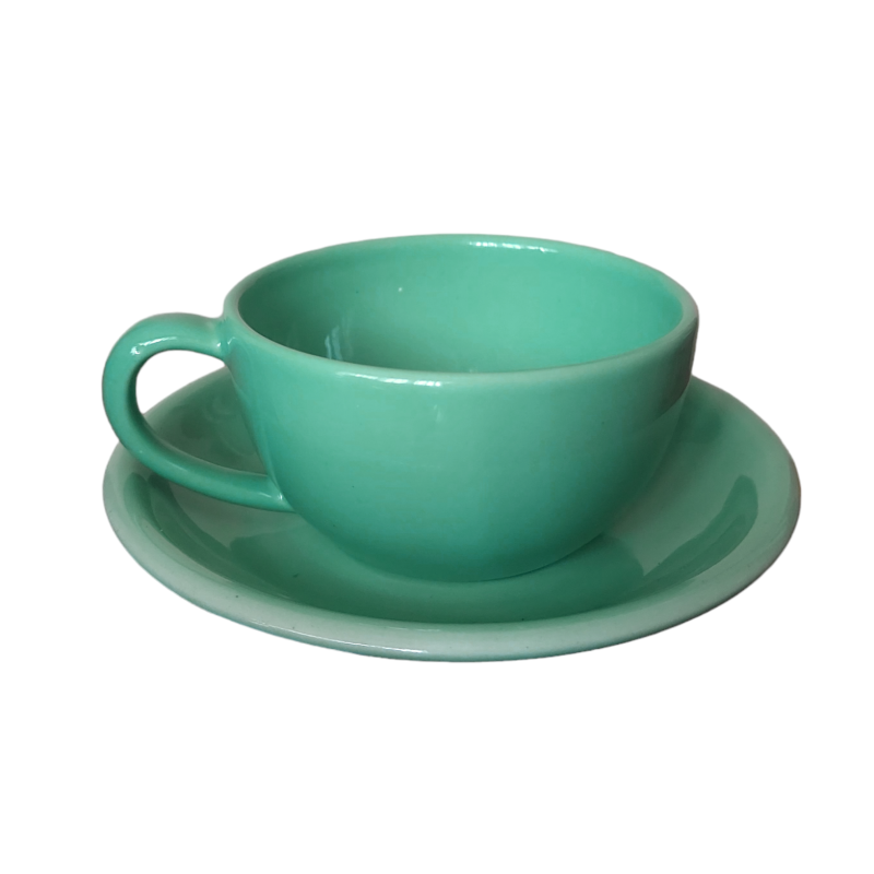 Чашка з блюдцем Ideal Ceramic 250мл, м'ятний