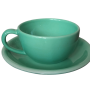 Чашка з блюдцем Ideal Ceramic 250мл, м'ятний