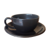 Чашка з блюдцем Ideal Ceramic 250мл, чорний