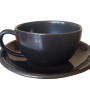 Чашка з блюдцем Ideal Ceramic 250мл, чорний