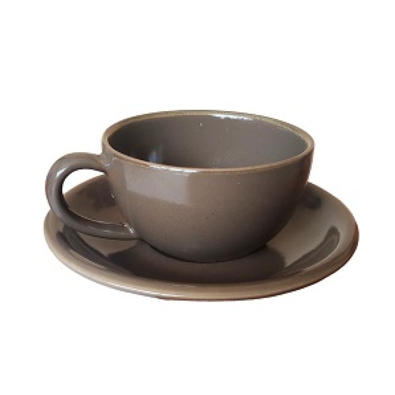 Чашка з блюдцем Ideal Ceramic 250мл, мокко