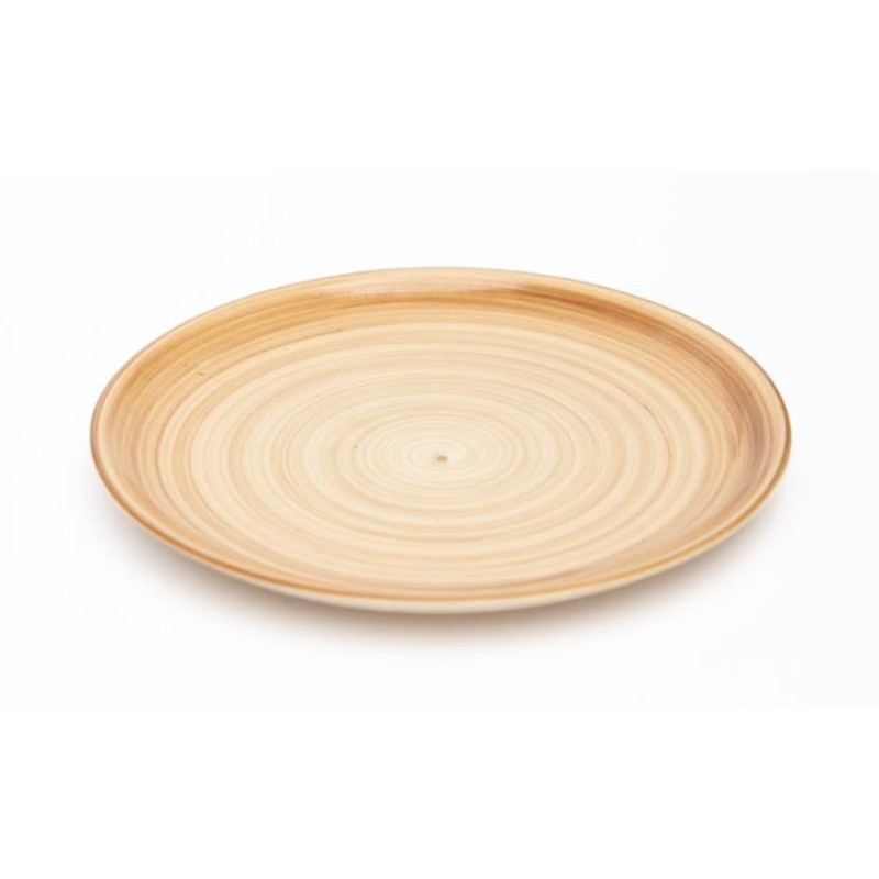 Тарілка десертна  Ideal Ceramic 21см спіраль коричнева