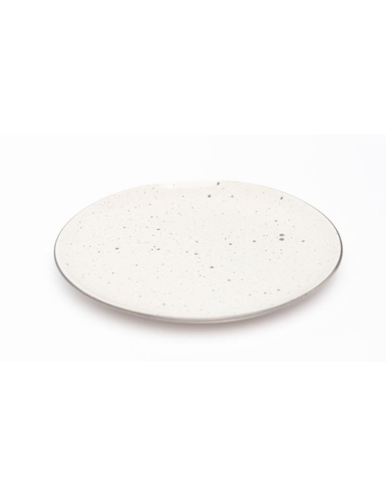 Тарілка десертна  Ideal Ceramic 21см з сірим вкрапленням