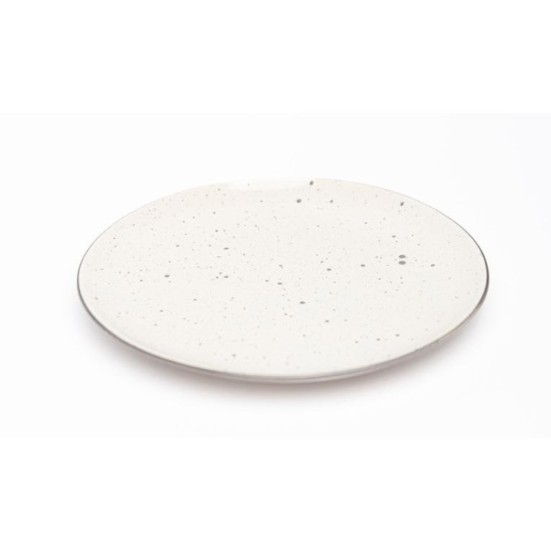 Тарілка десертна  Ideal Ceramic 21см з сірим вкрапленням