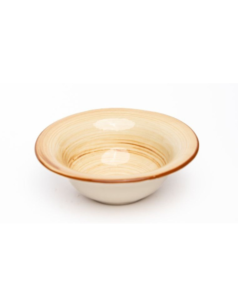 Тарілка супова  Ideal Ceramic 500мл спіраль коричнева