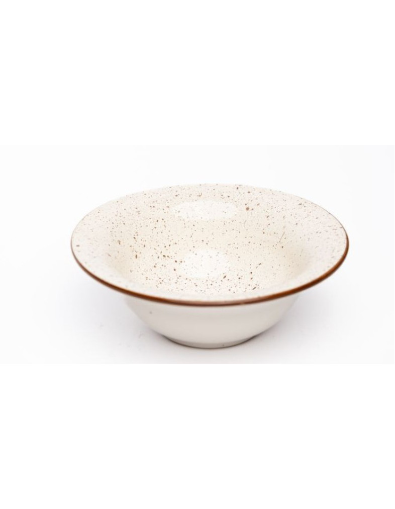 Тарілка супова  Ideal Ceramic 500мл з коричневим вкрапленням