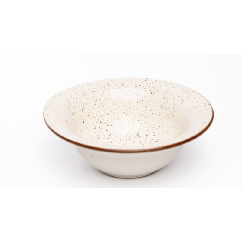 Тарілка супова  Ideal Ceramic 500мл з коричневим вкрапленням