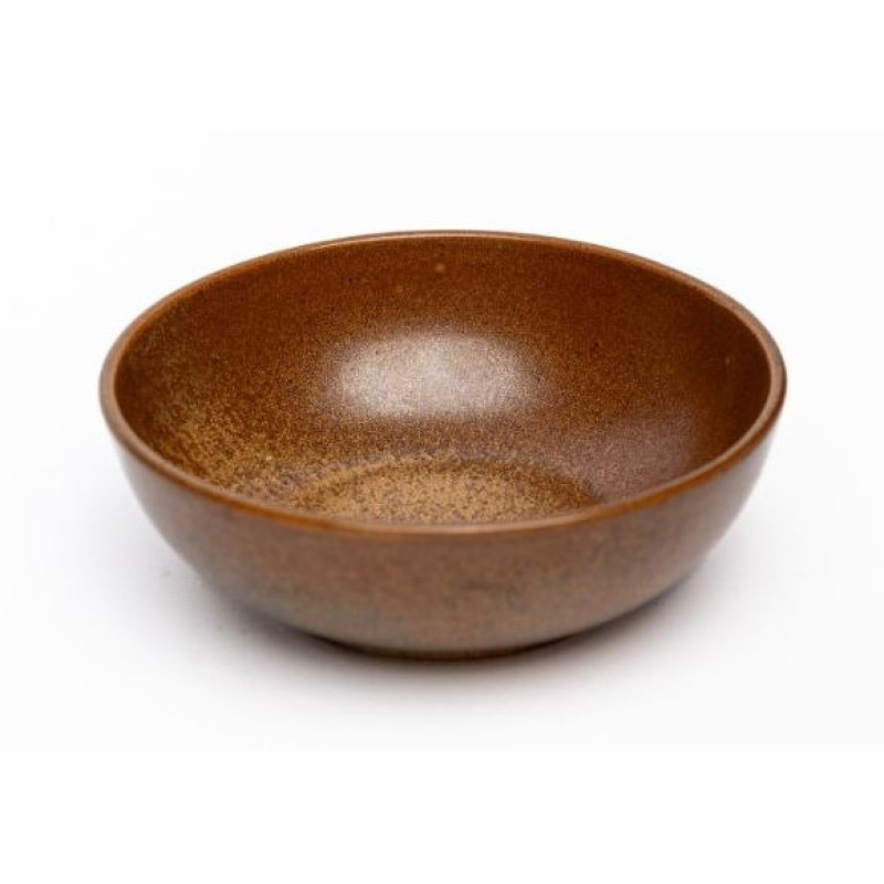 Салатник Ideal Ceramic, об'єм 500мл коричневий з золотом