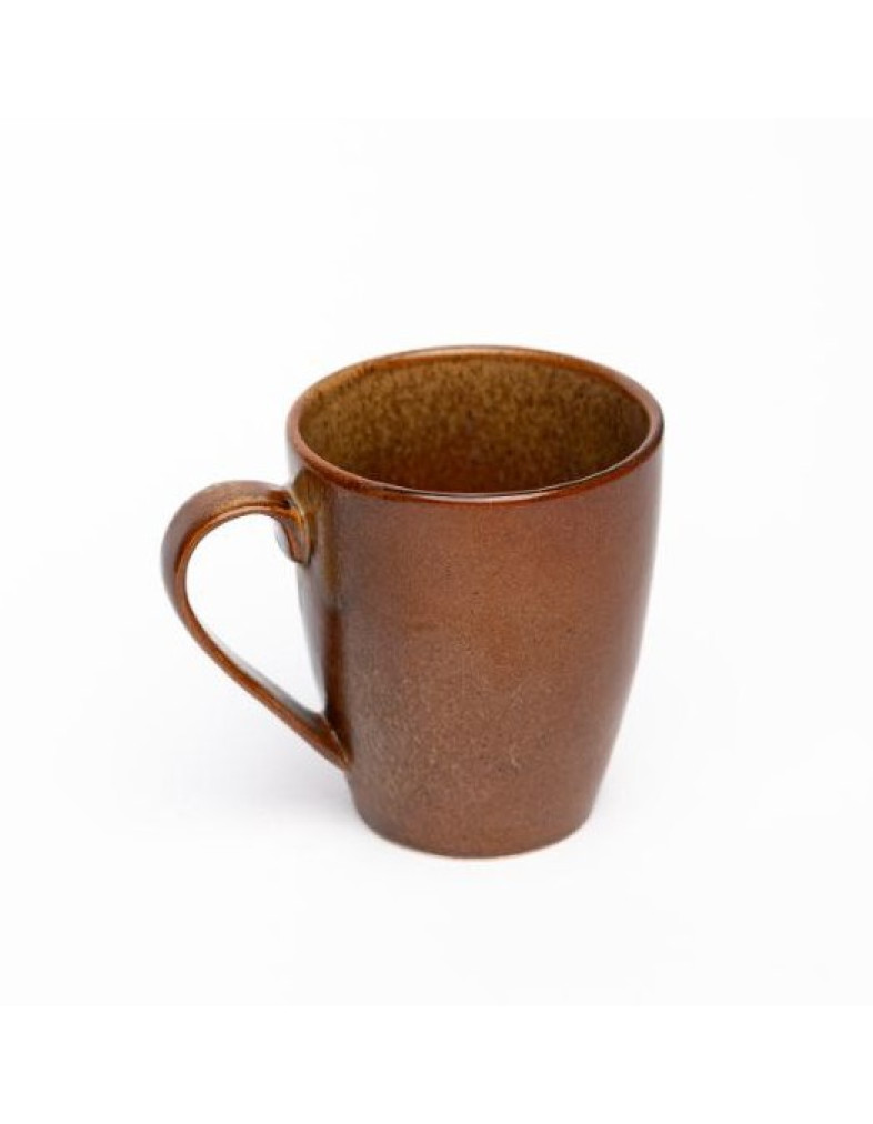 Чашка конус Ideal Ceramic 350мл коричневий з золотом