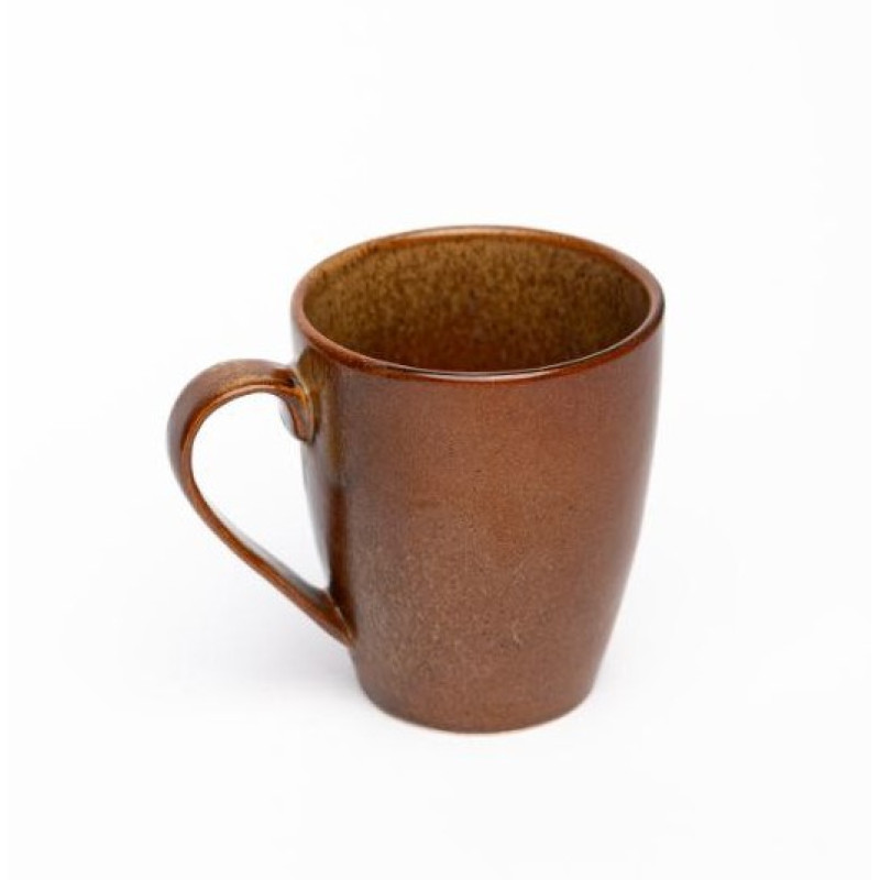 Чашка конус Ideal Ceramic 350мл коричневий з золотом