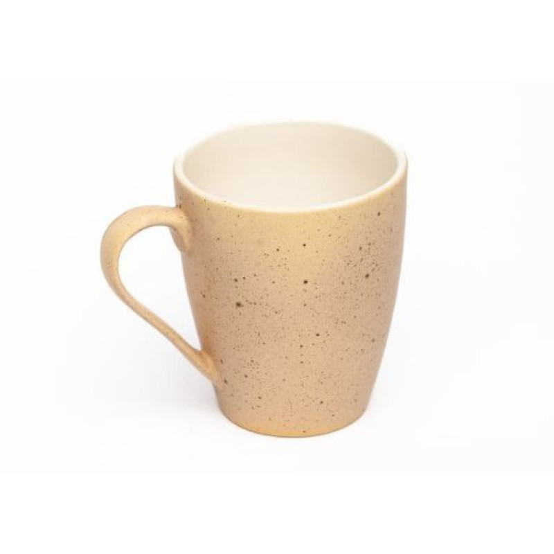 Чашка конус Ideal Ceramic 350мл бежевий ефект вкраплення