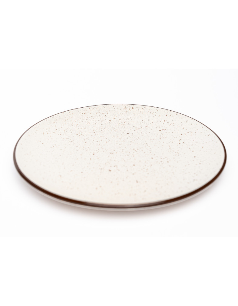 Тарілка підставна  Ideal Ceramic 25см з коричневим вкрапленням