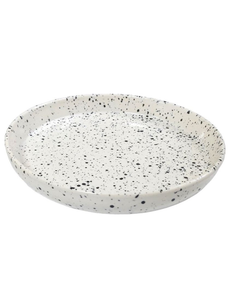 Тарілка з бортом  Ideal Ceramic , 15см з чорним вкрапленням