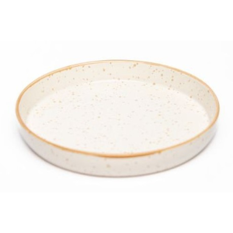 Тарілка з бортом  Ideal Ceramic , 15см з коричневим вкрапленням