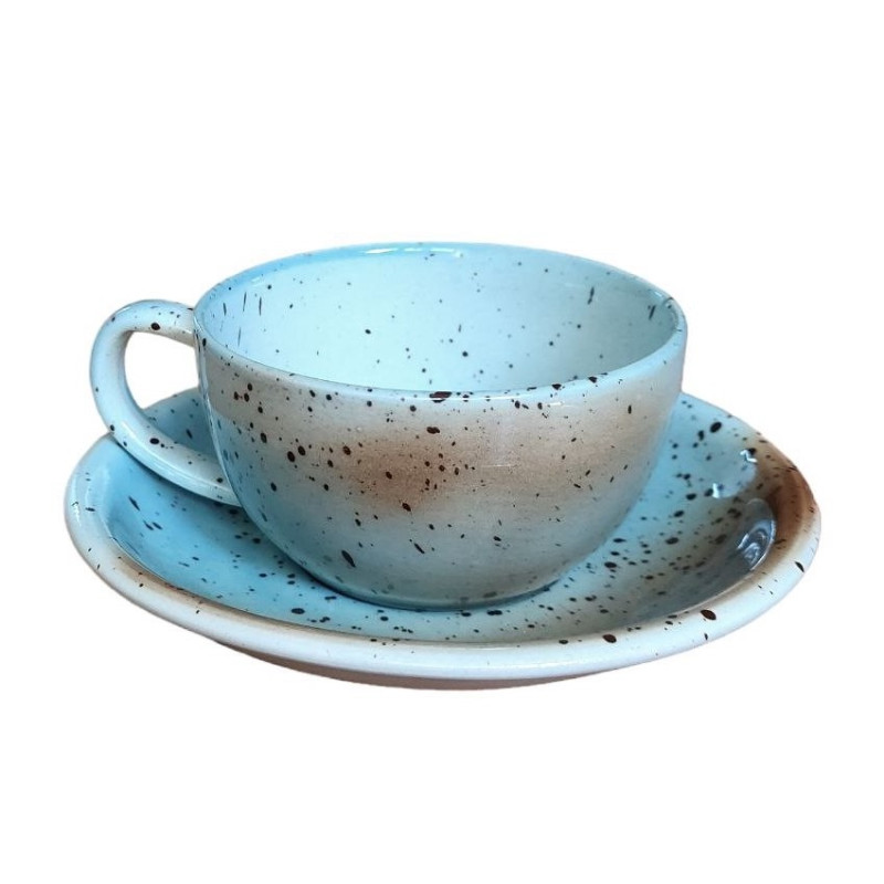 Чашка з блюдцем Ideal Ceramic 250мл, ефектарне нанесення