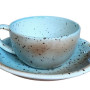 Чашка з блюдцем Ideal Ceramic 250мл, ефектарне нанесення