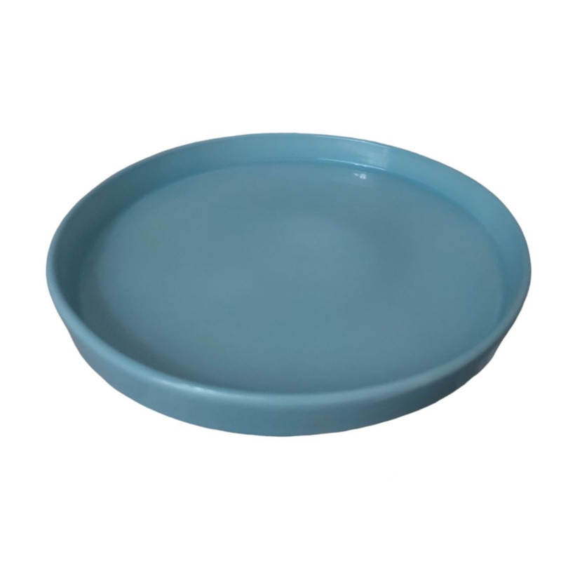 Тарілка з бортом  Ideal Ceramic , 23см блакитна